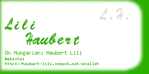 lili haubert business card